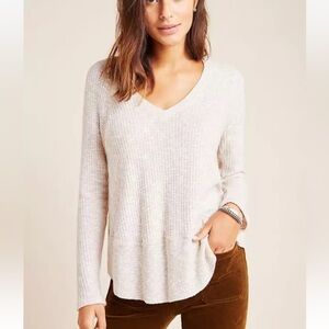 Anthropologie Eri + Ali Space Dyed Hacci Tunic Top